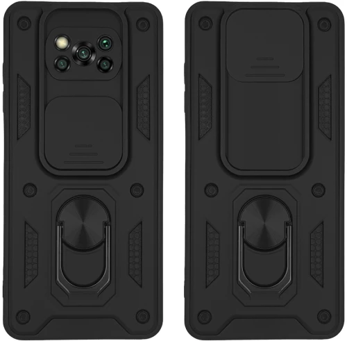 Θήκη Ring Armor CamPro Sonique για Xiaomi Poco X3 NFC / Poco X3 Pro Μαύρο - Sonique - Μαύρο - Poco X3 NFC, Poco X3 Pro - Θήκες Πλάτης