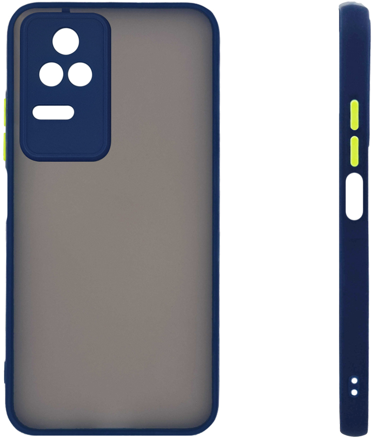 Θήκη Σιλικόνης Color Button Bumper Sonique Xiaomi Poco F4 5G Μπλέ - Sonique - Μπλέ - Poco F4 5G - Θήκες Πλάτης