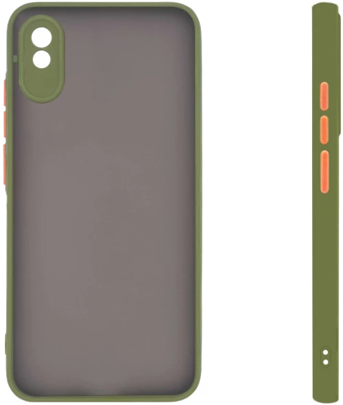 Θήκη Σιλικόνης Color Button Bumper Sonique Xiaomi Redmi 9A / Redmi 9AT Πράσινο Ανοιχτό - Sonique - Πράσινο Ανοιχτό - Redmi 9A, Redmi 9AT - Θήκες Πλάτης