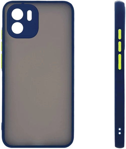 Θήκη Σιλικόνης Color Button Bumper Sonique Xiaomi Redmi A1 / Redmi A2 Μπλέ - Sonique - Μπλέ - Redmi A1, Redmi A2 - Θήκες Πλάτης
