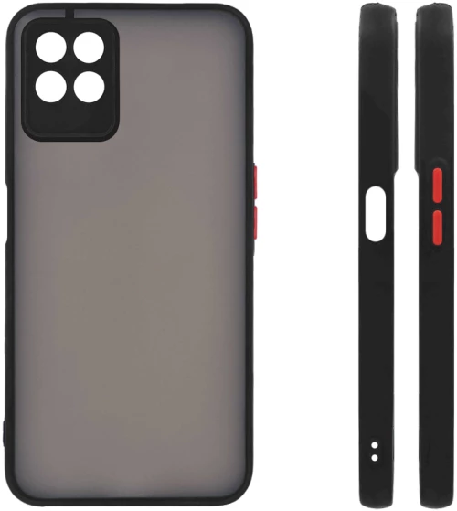 Θήκη Σιλικόνης Color Button Bumper Sonique Realme 8i Μαύρο - Sonique - Μαύρο - Realme 8i - Θήκες Πλάτης