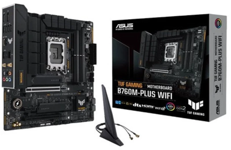 Asus TUF B760M-PLUS GAMING WIFI II Motherboard Micro ATX με Intel 1700 Socket  (90MB1HE0-M0EAY0)
