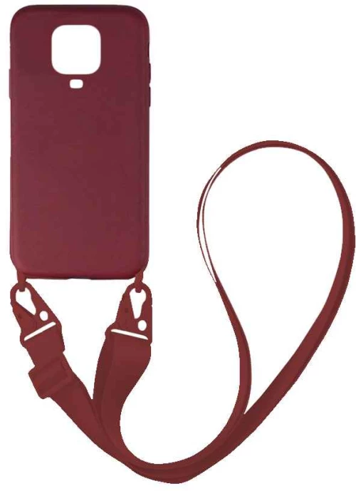 Θήκη Σιλικόνης με Strap CarryHang Sonique Xiaomi Redmi Note 9S/9 Pro Μπορντώ - Sonique - Μπορντώ - Redmi Note 9S/9 Pro - Θήκες Πλάτης