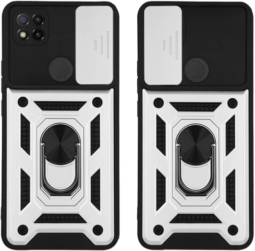 Θήκη Ring Armor CamPro Sonique για Xiaomi Redmi 9C / Redmi 10A Ασημί - Sonique - Ασημί - Redmi 10A, Redmi 9C - Θήκες Πλάτης