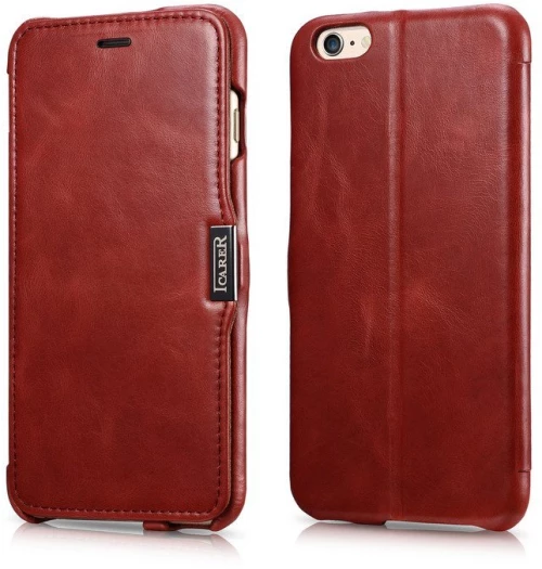 iCarer Vintage Series Side-Open Δερμάτινη Θήκη iPhone 6 Plus/6S Plus - Red (10062)