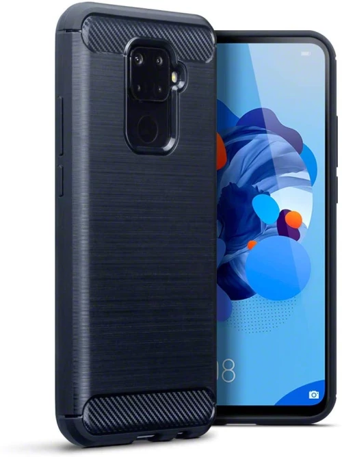 Terrapin Θήκη Σιλικόνης Carbon Fibre Huawei Mate 30 Lite - Blue (118-083-213)