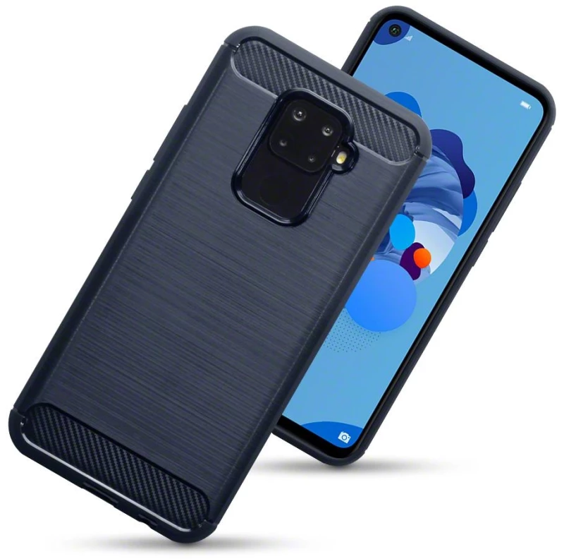 Terrapin Θήκη Σιλικόνης Carbon Fibre Huawei Mate 30 Lite - Blue (118-083-213)