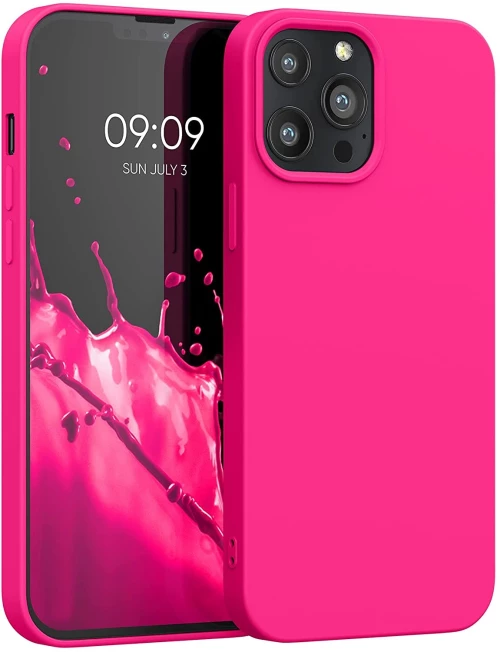 KWmobile Θήκη Σιλικόνης Apple iPhone 13 Pro Max - Soft Flexible Rubber Cover - Neon Pink (55975.77)