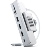 Satechi Αντάπτορας Type-C Clamp Hub για iMac 24" 2021 - Με 3 x USB-A 3.0 / 1 x Type-C / 1 x SD & Micro SD - Silver (ST-UCICHS)