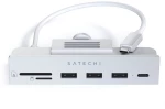 Satechi Αντάπτορας Type-C Clamp Hub για iMac 24" 2021 - Με 3 x USB-A 3.0 / 1 x Type-C / 1 x SD & Micro SD - Silver (ST-UCICHS)