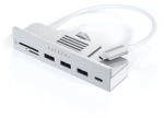 Satechi Αντάπτορας Type-C Clamp Hub για iMac 24" 2021 - Με 3 x USB-A 3.0 / 1 x Type-C / 1 x SD & Micro SD - Silver (ST-UCICHS)