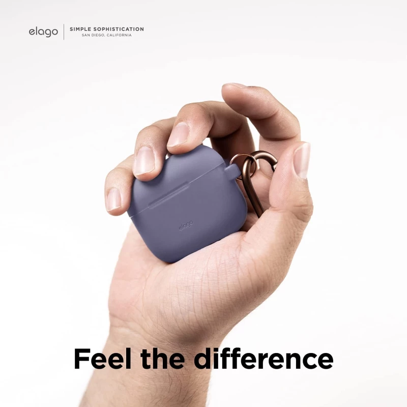 Elago Hang Case - Θήκη Σιλικόνης για AirPods 3rd Gen - Lavanda Gray (EAP3HG-HANG-LVG)