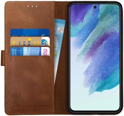 Rosso Deluxe Δερμάτινη Θήκη Πορτοφόλι Samsung Galaxy S21 FE 5G - Brown (8719246312830)