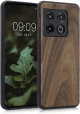 KWmobile Σκληρή Ξύλινη Θήκη με TPU Bumper - OnePlus 10 Pro - Dark Brown / Walnut (57461.18)