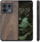 KWmobile Σκληρή Ξύλινη Θήκη με TPU Bumper - OnePlus 10 Pro - Dark Brown / Walnut (57461.18)