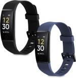 KW Λουράκι Σιλικόνης Realme Band 1 - 2 Τεμάχια - Black / Dark Blue (58173.01)
