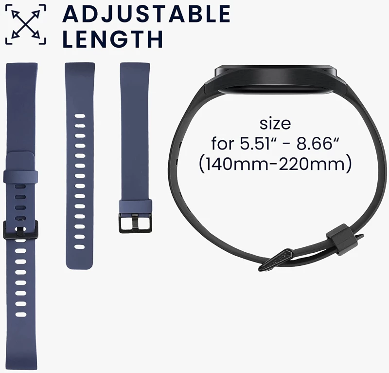 KW Λουράκι Σιλικόνης Realme Band 1 - 2 Τεμάχια - Black / Dark Blue (58173.01)