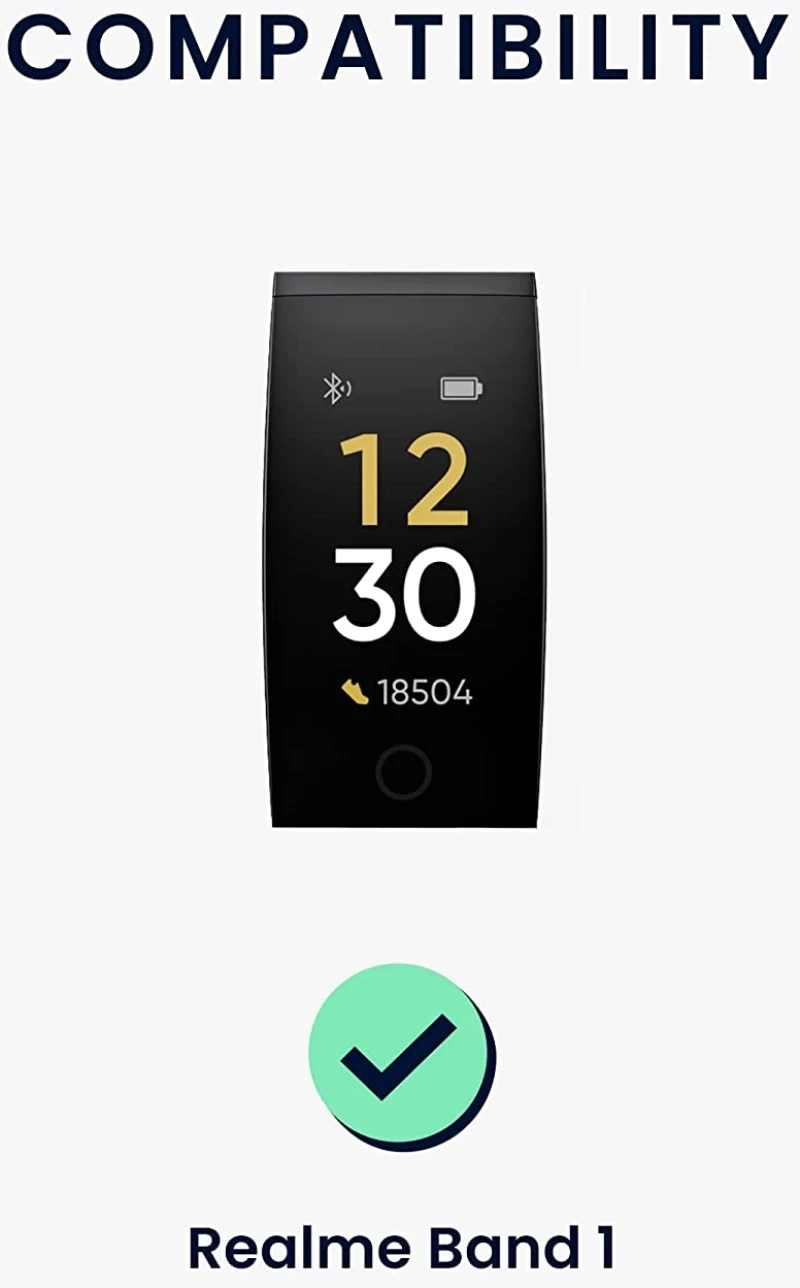 KW Λουράκι Σιλικόνης Realme Band 1 - 2 Τεμάχια - Black / Dark Blue (58173.01)