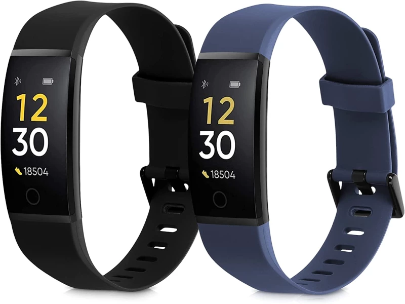 KW Λουράκι Σιλικόνης Realme Band 1 - 2 Τεμάχια - Black / Dark Blue (58173.01)
