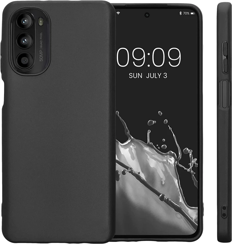 KWmobile Θήκη Σιλικόνης Motorola Moto G52 / G82 - Black Matte (58543.47)