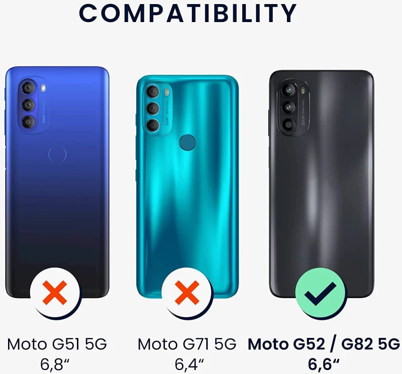 KWmobile Θήκη Σιλικόνης Motorola Moto G52 / G82 - Black Matte (58543.47)