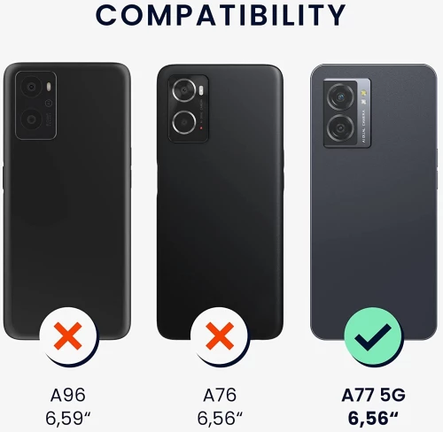 KWmobile Διάφανη Θήκη Σιλικόνης με Λουράκι Λαιμού - Oppo A77 5G - Transparent / Black (59896.01)