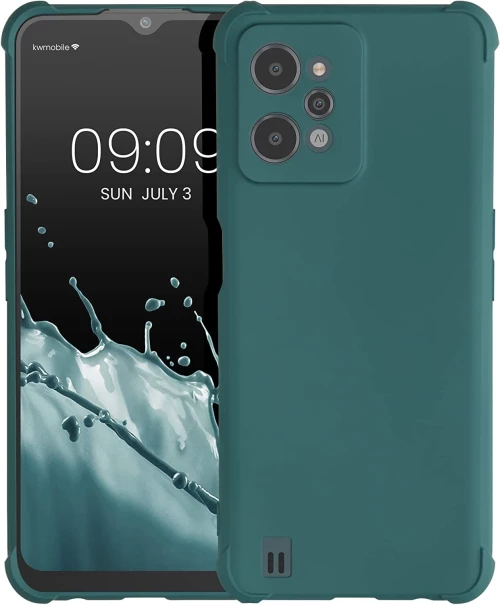 KWmobile Θήκη Σιλικόνης Realme C31 με Πλαίσιο Κάμερας και TPU Bumper - Teal Matte (60002.57)