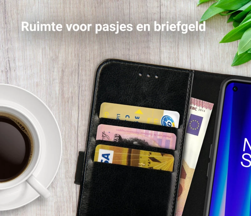 Rosso Element PU Θήκη Πορτοφόλι OnePlus Nord CE 2 5G - Black (8719246353581)