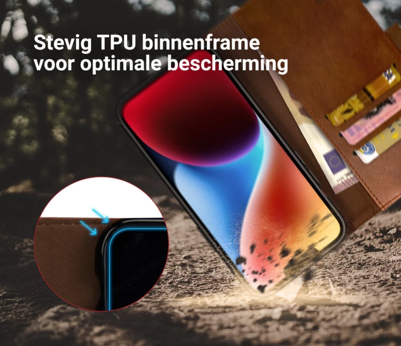 Rosso Element PU Θήκη Πορτοφόλι Apple iPhone 14 Plus - Brown (8719246369445)