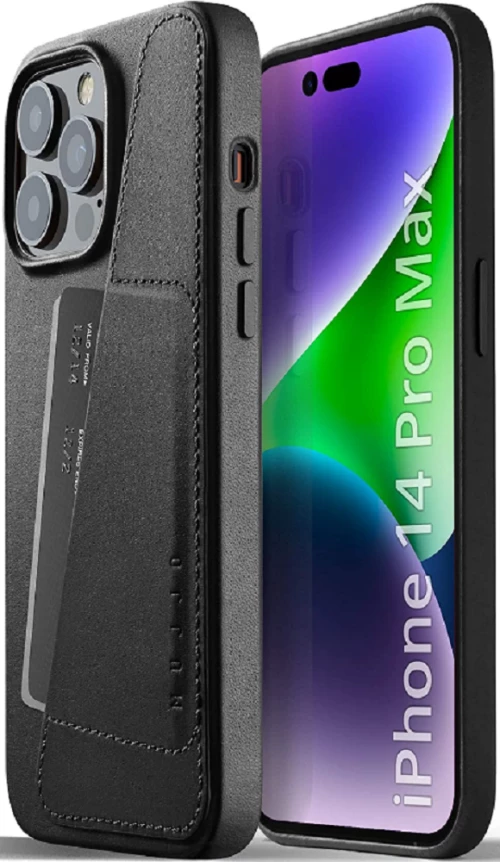 MUJJO Full Leather Wallet Case - Δερμάτινη Θήκη-Πορτοφόλι Apple iPhone 14 Pro Max - Black (MUJJO-CL-030-BK)