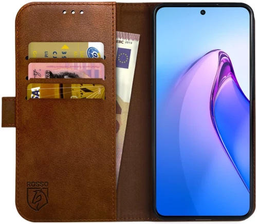 Rosso Element PU Θήκη Πορτοφόλι Oppo Reno8 Pro - Brown (8719246375798)