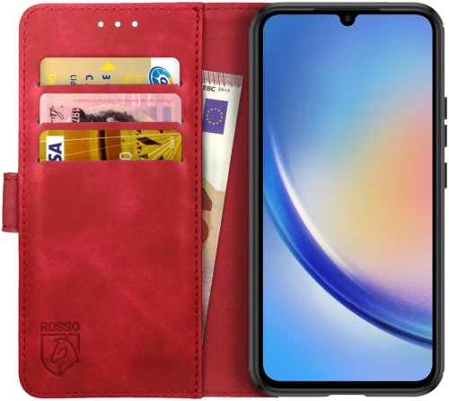 Rosso Element PU Θήκη Πορτοφόλι Samsung Galaxy A34 - Red (8719246377112)