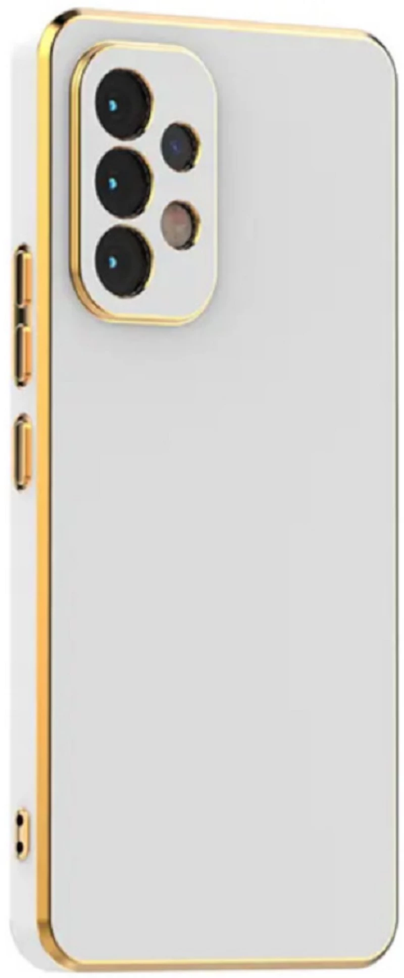 Bodycell Gold Plated - Θήκη Σιλικόνης Samsung Galaxy A32 5G - White (5206015069604)