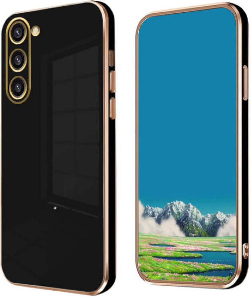 Bodycell Gold Plated - Θήκη Σιλικόνης Samsung Galaxy S23 Plus - Black (5206015069765)