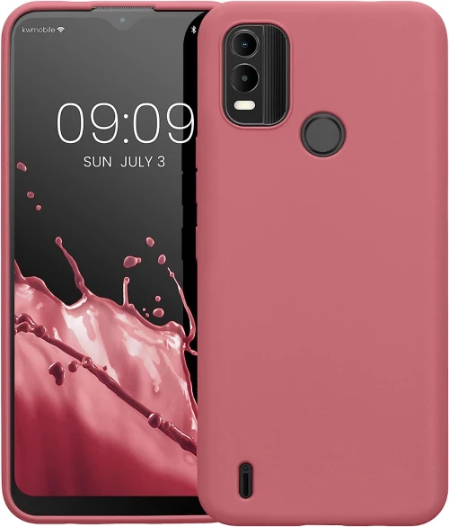 KWmobile Θήκη Σιλικόνης Nokia C21 Plus - Dark Rose (61460.167)