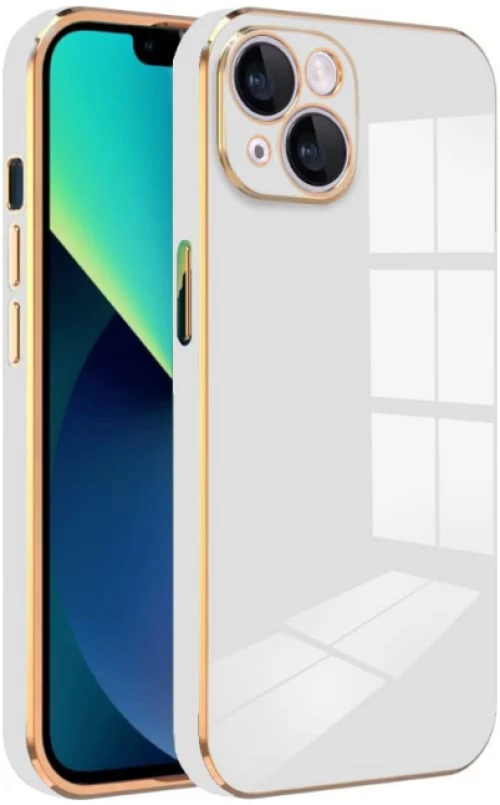 Bodycell Gold Plated - Θήκη Σιλικόνης Apple iPhone 14 Plus - White (5206015069277)