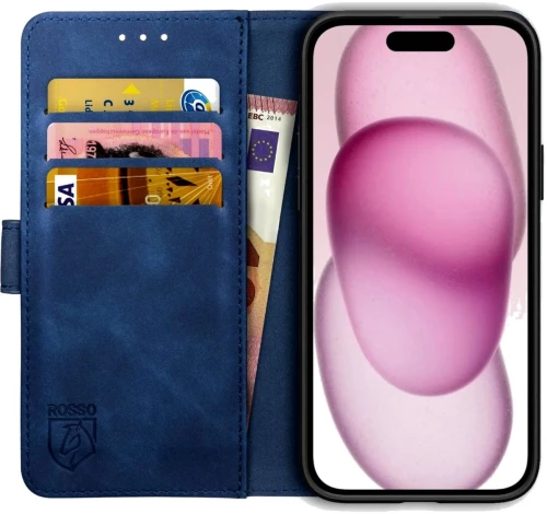 Rosso Element PU Θήκη Πορτοφόλι Apple iPhone 15 Plus - Blue (8719246401329)