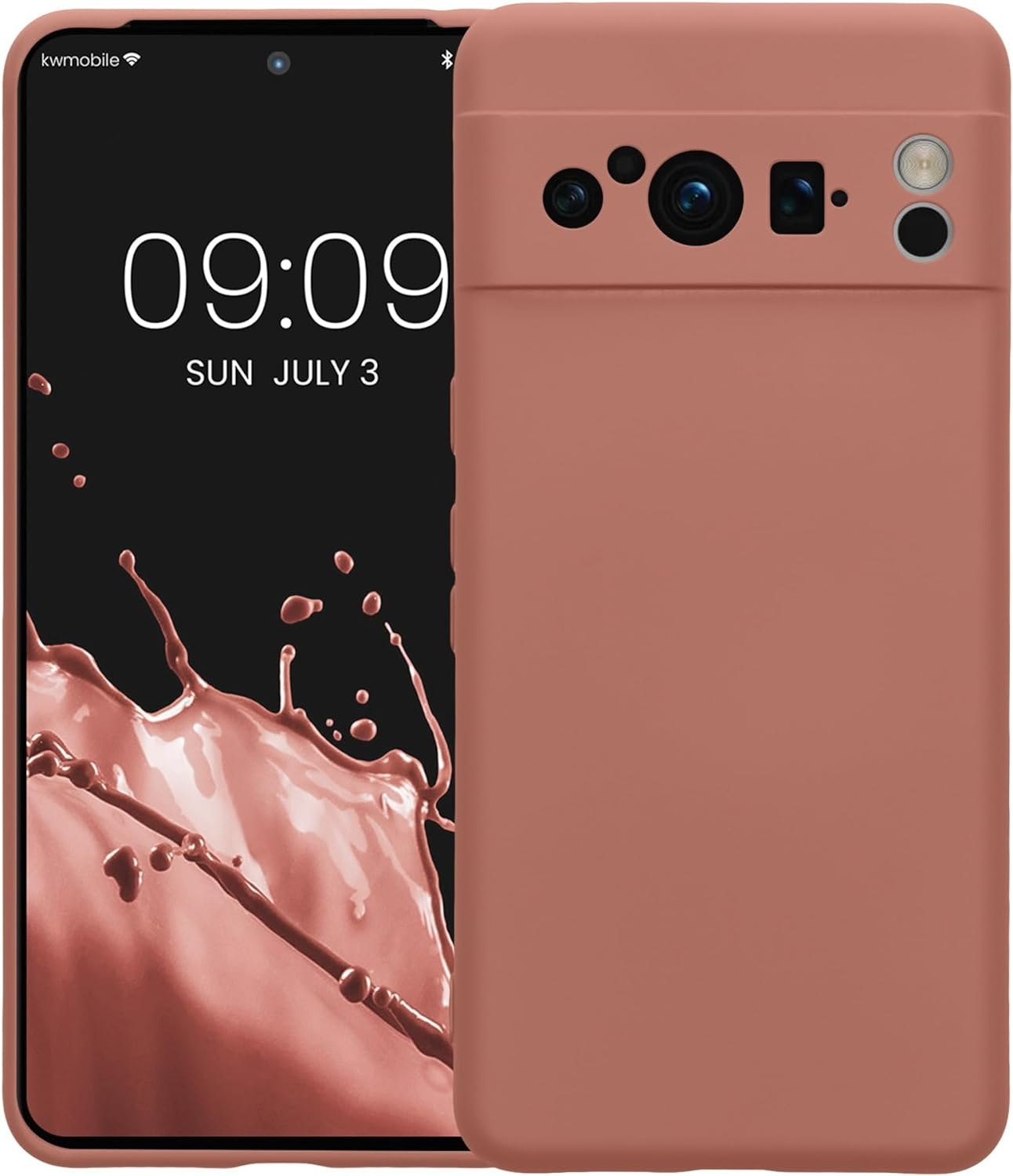 KWmobile Soft Slim Flexible Rubber Cover with Camera Protector - Θήκη Σιλικόνης Google Pixel 8 Pro με Πλαίσιο Κάμερας - Winter Rose (61860.193)