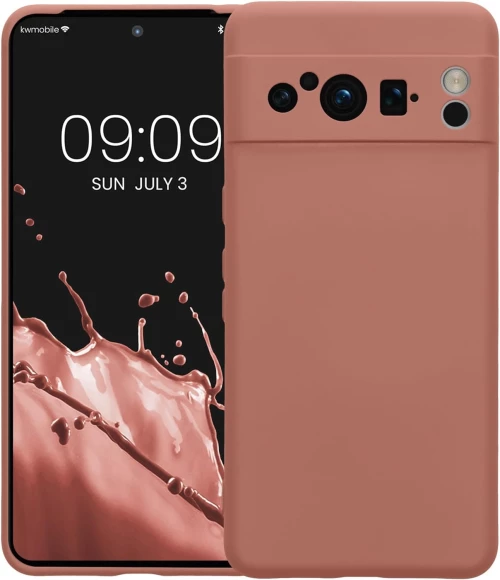 KWmobile Soft Slim Flexible Rubber Cover with Camera Protector - Θήκη Σιλικόνης Google Pixel 8 Pro με Πλαίσιο Κάμερας - Winter Rose (61860.193)