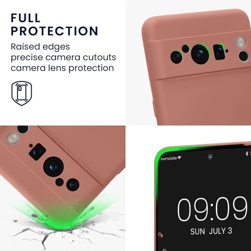 KWmobile Soft Slim Flexible Rubber Cover with Camera Protector - Θήκη Σιλικόνης Google Pixel 8 Pro με Πλαίσιο Κάμερας - Winter Rose (61860.193)