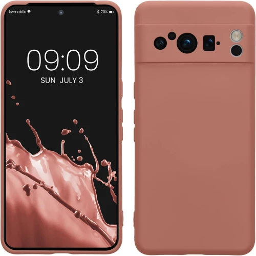 KWmobile Soft Slim Flexible Rubber Cover with Camera Protector - Θήκη Σιλικόνης Google Pixel 8 Pro με Πλαίσιο Κάμερας - Winter Rose (61860.193)