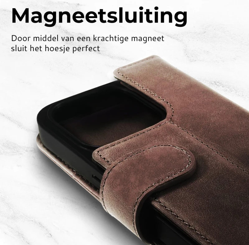 Rosso Elite - MagSafe Δερμάτινη Θήκη / Πορτοφόλι - Apple iPhone 14 Pro - Brown (8719246420108)
