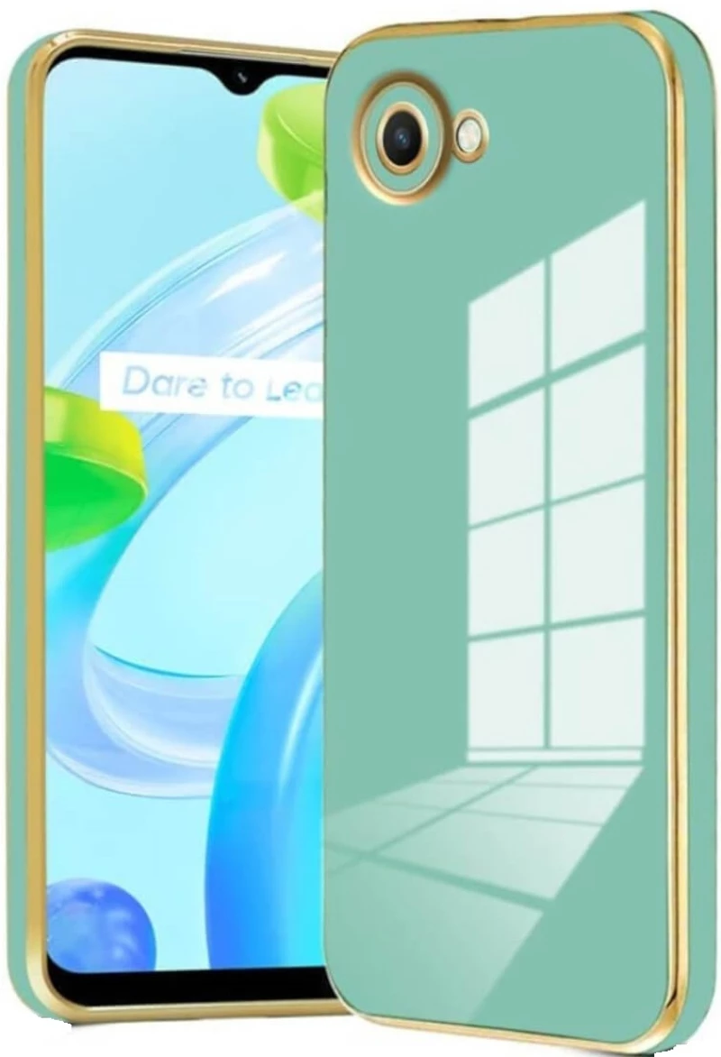 Bodycell Gold Plated - Θήκη Σιλικόνης Realme C30 - Mint Green (5206015070716)