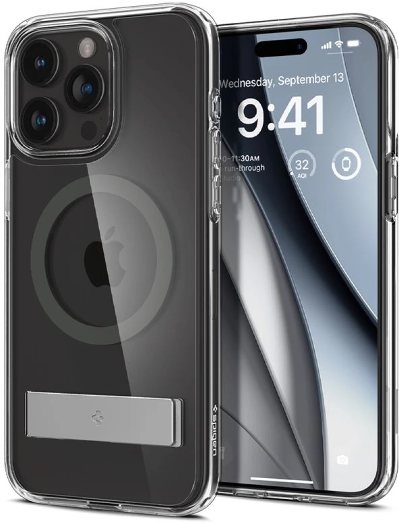 Spigen Ultra Hybrid S MagFit - Διάφανη Θήκη MagSafe - Apple iPhone 15 Pro Max - Graphite (ACS06584)