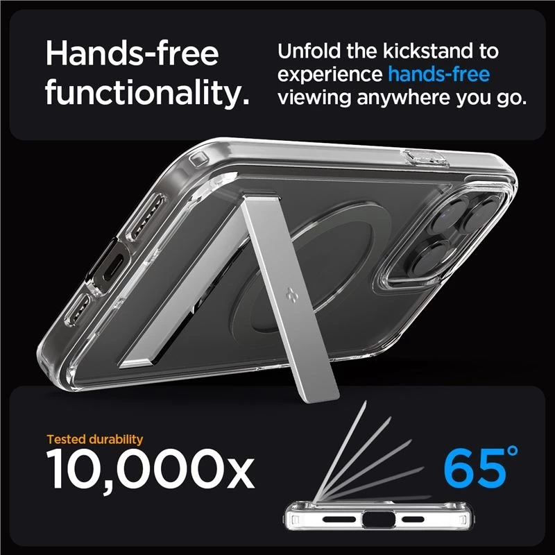 Spigen Ultra Hybrid S MagFit - Διάφανη Θήκη MagSafe - Apple iPhone 15 Pro Max - Graphite (ACS06584)
