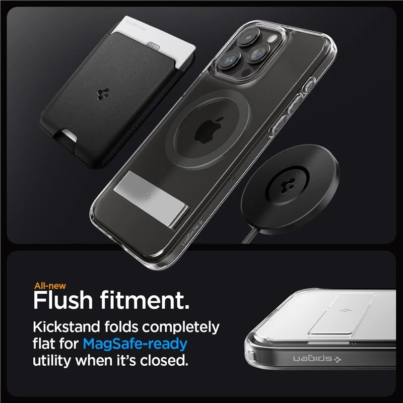 Spigen Ultra Hybrid S MagFit - Διάφανη Θήκη MagSafe - Apple iPhone 15 Pro Max - Graphite (ACS06584)