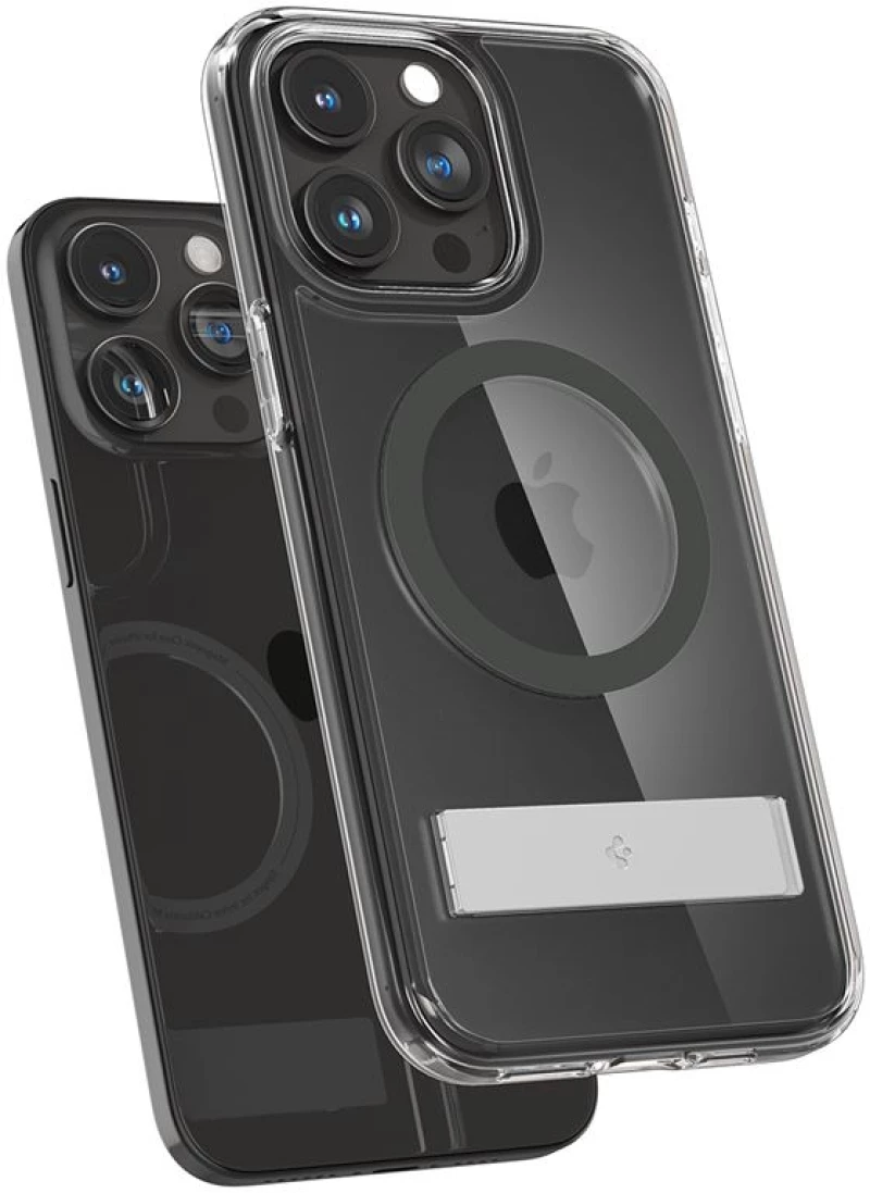 Spigen Ultra Hybrid S MagFit - Διάφανη Θήκη MagSafe - Apple iPhone 15 Pro Max - Graphite (ACS06584)