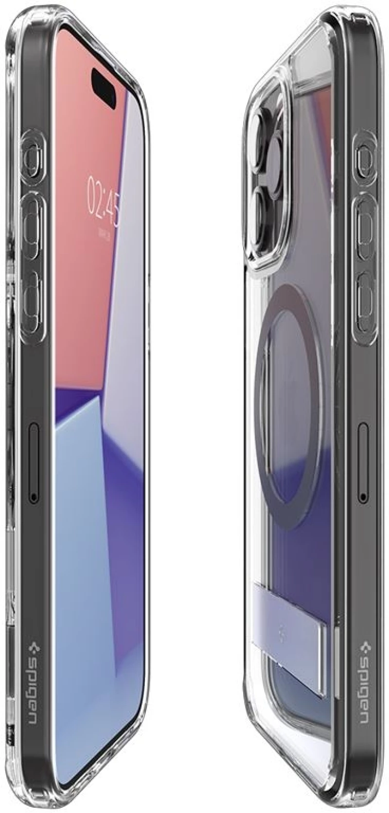 Spigen Ultra Hybrid S MagFit - Διάφανη Θήκη MagSafe - Apple iPhone 15 Pro Max - Graphite (ACS06584)