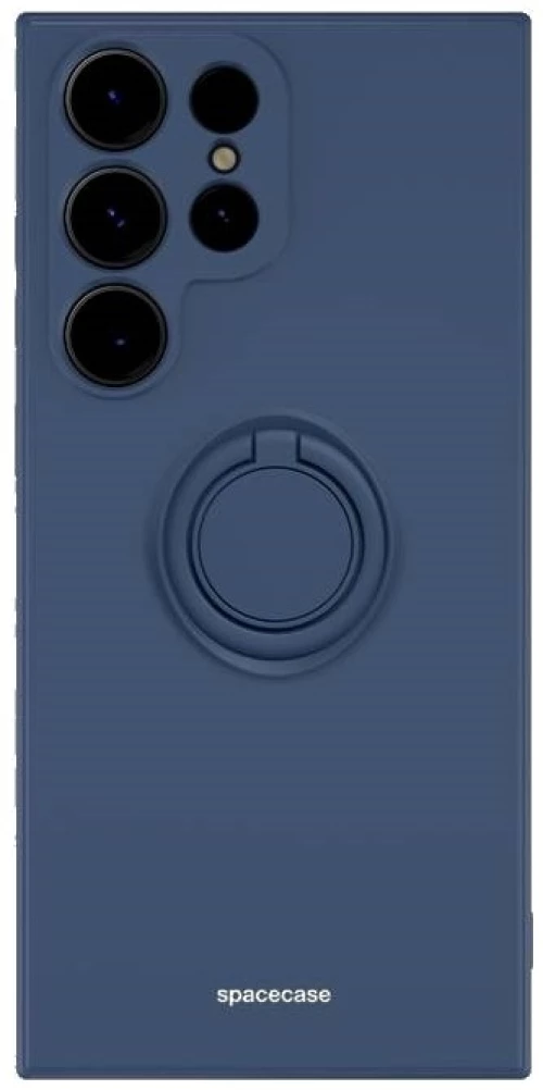 Spacecase Silicone Ring - Θήκη Σιλικόνης με Μεταλλικό Μαγνητικό Ring Holder - Samsung Galaxy S23 Ultra - Blue (5905719014308)