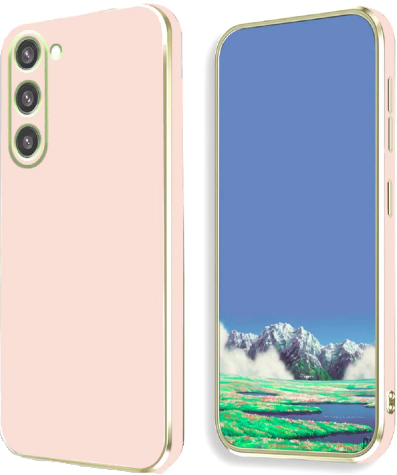 Bodycell Gold Plated - Θήκη Σιλικόνης Samsung Galaxy S23 - Pink (5206015071478)